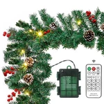 10FT Lighted Christmas Garland Pine Decor With 50LED Lights Remote Timer. Fixed Price $26.86.