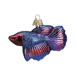 Old World Christmas Ornaments: Fish Collection Glass Blown Blue, Red. Fixed Price $24.99.