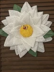 Daisy Wreath Evergreen Burlap Garden Flag 14B9704 23" X. Fixed Price $45.00.
