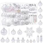 Shareconn 86PCS Christmas Balls Ornaments Set,shatterproof Plastic Clear Decorat. Fixed Price $27.13.