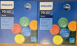 Lot Of 2 Boxes! Philips 60 Sphere Lights. Christmas. Multi Indoor/outdoor. New. Fixed Price $31.99.