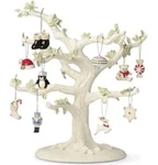 Lenox Christmas Memories 10 Pc. Mini Ornaments Plus 12"H Tree Stand New. Fixed Price $218.90.