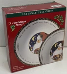 Christmas Story By Susan Winget Serving Bowls 9 1/2 International China. Fixed Price $29.99.