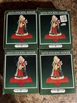 Set Of 4 Cedar Creek Santa Claus Christmas Stocking Hanger Cast Iron Base. Fixed Price $29.99.