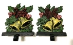 Lulu Decor 2019 Cast Iron Christmas Stocking Holders Pair Of Two Bells Rare Find. Fixed Price $33.60.