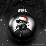 Plague Doctor In Santa Hat Christmas Ball Ornament New Boxed. Fixed Price $15.97.