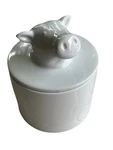 Boston Warehouse White Cow Head Butter Bell Dish. Fixed Price $24.99.