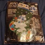 J & P Coats 18" Christmas Stocking Kit 28060 "snowman Mittens" Felt Sequins. Fixed Price $9.88.