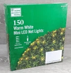 Home Accents 150 Led Net Lights 4X6FT Warm White Green Wire New Christmas. Fixed Price $19.97.