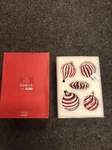 New Set (5) Lenox Peppermint Stripe Red Ornaments Christmas #868028 Xmas. Fixed Price $34.88.