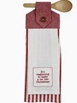 Mud Pie Christmas Red Striped Towel & Wooden Spoon Gift Set - It Beginning. Fixed Price $14.00.