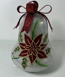 Poinsettia Bell Shape Lighted Holiday Christmas Tabletop Decoration Battery. Fixed Price $19.76.