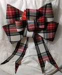 Martha Stewart Tartan Plaid Bow Flannel Over Plastic Indoor Outdoor Tree Wreath. Fixed Price $48.95.