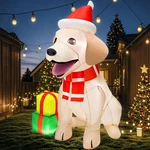 5FT Christmas Inflatables Decorations Outdoor Vivid Lab Dog With Yellow. Fixed Price $74.17.