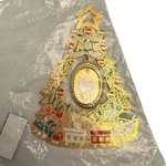 Gloria Dublin 1994 Christmas Tree Ornament Metal Train Gifts Oval Photo Frame. Fixed Price $21.00.