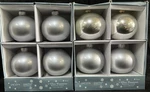 Jaclyn Smith Midnight Clear Glass Ornaments Set Of 8 Silver Boxed. Fixed Price $12.00.