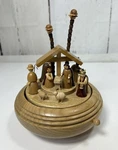 Vtg Erzgebirgische Romance Germany Music Box Rotating Wood Christmas Nativity. Fixed Price $80.00.