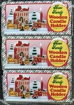 3 Vintage Holiday Bear Family Candle Holders Nib Teddy Giftco Xmas. Fixed Price $10.00.