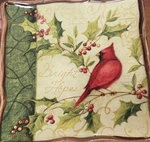 Certified International Susan Winget Winter Wonder Salad Plate, Cardinals Xmas. Fixed Price $12.86.