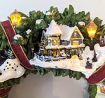 Vtg- Thomas Kinkade Lighted Christmas Village Wreath- Hamilton Collection 2005. Fixed Price $84.99.