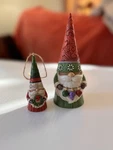 Lot Of Jim Shore Christmas Gnomes Hanging 3.25" 1STANDING 5.25" Enesco. Fixed Price $43.60.