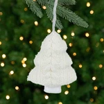 Northlight 6" Cream Cable Knit Christmas Tree Shaped Ornament. Fixed Price $13.49.