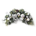 Valery Madelyn 24 Inch Christmas Teardrop Swag For Decorating Outdoor,sliver .... Fixed Price $60.78.