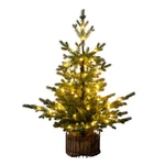 3' Pre-lit Artificial Christmas Tree In Jute Wire Planter, Warm White Led Lights. Fixed Price $55.99.