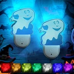 Meonum 2-PACK Christmas Night Light 6-COLOR Led Dusk-to-dawn Wall Plug Spooky. Fixed Price $11.92.