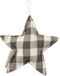 Pbk Farmhouse Christmas Buffalo Check Fabric Star Ornament. Fixed Price $10.16.