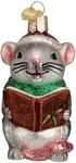 Wholesale Lot Of 12 Caroling Mouse-gray- Blown Glass Christmas Ornament By Owc. Fixed Price $120.00.