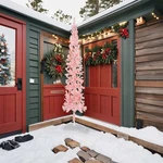 Christmas Tree Decor Slim Artificial Half Xmas With Stand Pink Vidaxl. Fixed Price $43.99.