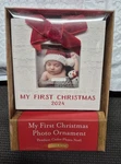 Kate & Milo My First Christmas 2024 Photo Ornament Red Velvet Bow (A357). Fixed Price $9.55.