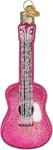 Glittered Guitar Christmas Ornament Swift Glass 4.75 Inches Tall, Owc Gift Box. Fixed Price $24.44.