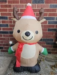Reindeer Bear 3.5 Ft Tall Airblown Inflatable Gemmy Home Accents Holiday. Fixed Price $39.99.