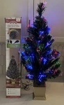 Holiday Time Green Fiber Optic Multicolor Lights Concord Christmas Tree 32 Vid. Fixed Price $29.99.