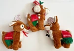 Santas Reindeer Sugar Loaf Cupid Donner Rudolf 3 Plush Stuffed Animals W Tags. Fixed Price $25.95.