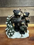 Adorable Bear Family Christmas Tree Figurine Winter Holiday Scene. Fixed Price $30.00.