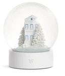 Wedgwood Holiday Snow Globe 2023 Winter Scene White House Blue Windows. Fixed Price $177.11.