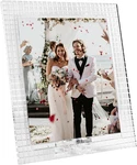 Elegant Crystal Wedding Frame 8X10 With Gift Box - Perfect Keepsake Display. Fixed Price $137.99.