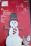 Christmas Airblown 6 Ft Animated Led Snowman Dog Scene Inflatable Blowup New Nib. Fixed Price $169.95.