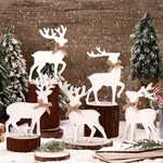 5 Pcs Tabletop Reindeer Christmas Decoration Wooden Rustic Standing .... Fixed Price $27.89.