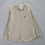 Columbia Men Button Up Shirt Xl Brown Plaid Flannel Pockets Long Sleeve Round. Fixed Price $12.39.
