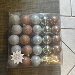 50 Count Hobby Lobby Christmas Tree Silver Glitter Ornament Balls Shatter Proof. Fixed Price $7.99.