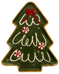 13 X10.5 Ceramic Christmas Tree Tray With Peppermints New Rare Ships 24 Hour. Fixed Price $33.90.