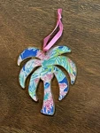 Lilly Pulitzer Fan Club Photodome Ornament Christmas Holiday Palm Tree Gwp Nwt. Fixed Price $49.50.