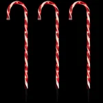 Northlight Set Of 3 Lighted Candy Cane Christmas Outdoor Decorations 28". Fixed Price $25.19.