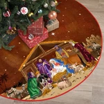 Blosssound Christmas Nativity Tree Skirt Scene Mat Je.... Fixed Price $23.33.