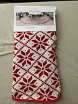 Wondershop Target Christmas Tree Skirt Red White Cream Fair Isle Snowflake Knit. Fixed Price $24.95.