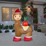 Christmas 7 Ft Gemmy Santa Alpaca Animal Airblown Yard Inflatable. Fixed Price $144.99.